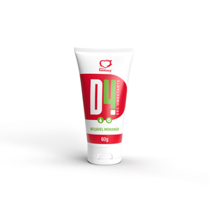 LUBRIFICANTE A BASE D'ÁGUA BEIJÁVEL - D4 MORANGO - 60g