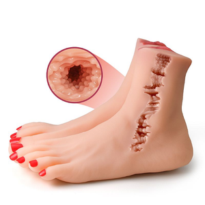 MASTURBADOR MASCULINO FORMATO DE PÉ COM VAGINA - 21,0 X 7,0 CM