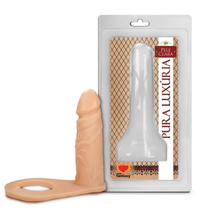 Pênis Realístico com Anel Companheiro - 10,4cm X 2,8cm Sexy Fantasy