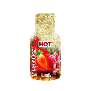 GEL HOT BEIJÁVEL MORANGO E CHAMPANHE - 30 ML
