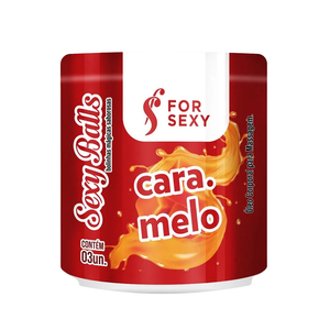 CÁPSULAS BEIJÁVEIS - SEXY BALLS CARAMELO - 03 UN