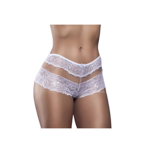 CALEÇON COM RENDA JACQUARD E TULE INVISÍVEL - BRANCO 50