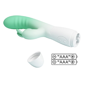 VIBRADOR DE PONTO G E CLITÓRIS À PILHA - CERBERUS