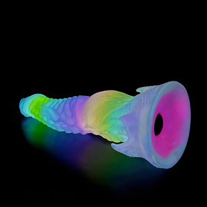 PLUG ANAL ALIEN FLUORESCENTE COM VIBRAÇÃO E CONTROLE REMOTO - 23,5 X 6,3 CM