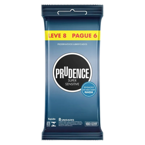 PRESERVATIVO SUPER SENSITIVE LEVE 8 PAGUE 6 - PRUDENCE