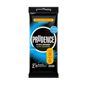 PRESERVATIVO EXTRA GRANDE ULTRA SENSIVEL LEVE 8 PAGUE 6 - PRUDENCE
