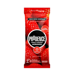 PRESERVATIVO MORANGO COM 6UN - PRUDENCE