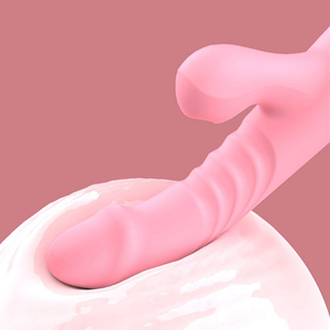 VIBRADOR DE PONTO G E CLITÓRIS COM PULSAÇÃO - VAI E VEM