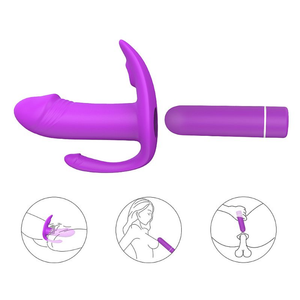 MASSAGEADOR COM ESTIMULADOR DE CLITORIS RECARREGAVEL- DIDI - S-HANDE