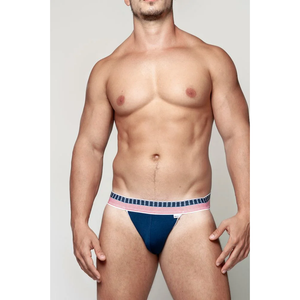 CUECA JOCK SUPLEX AZUL ELASTICO AMERICA