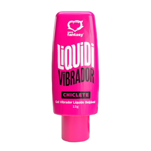 GEL VIBRADOR LÍQUIDO BEIJÁVEL - LIQUIDI CHICLETE - 15G