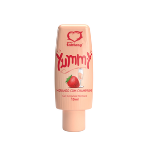 GEL TÉRMICO BEIJÁVEL - YUMMY MORANGO COM CHAMPAGNE - 15ML
