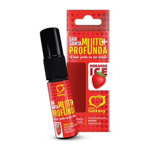 SPRAY DESSENSIBILIZANTE BEIJÁVEL - GARGANTA MUITO+ PROFUNDA MORANGO ICE - 15ML