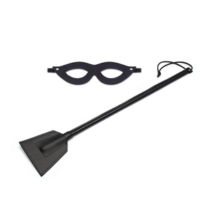 KIT CHICOTE E MÁSCARA TIAZINHA PRETO - 40 CM