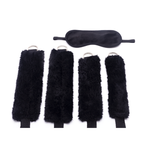 KIT BONDAGEM 4 AMARRAS E 1 VENDA PRETO