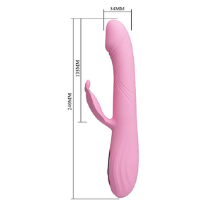 VIBRADOR DE PONTO G E CLITÓRIS COM TAPPING - BELLA