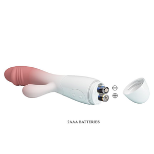 VIBRADOR DE PONTO G E CLITÓRIS A PILHA - SNAPPY BICOLOR