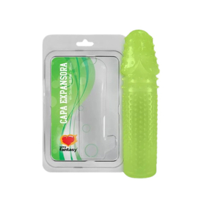 CAPA PENIANA EXPANSORA EM SILICONE BRILHA NO ESCURO - 16 CM