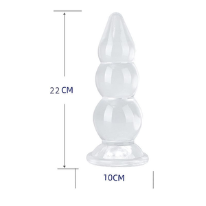 PLUG ANAL EM SILICONE - ESCALONADO - 22,0 X 10,0 CM
