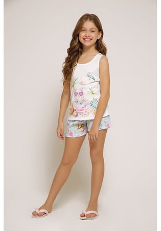 Infantil Short Gatinho
