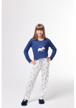 Pijama Infantil Feminino Inverno Gatinhos