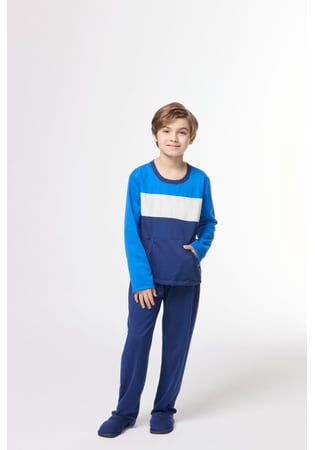 Pijama Infantil Masculino Moletinho Azul
