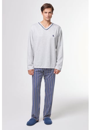 Pijama Masculino Moletinho Listrado