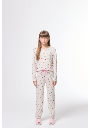 Pijama Infantil Feminino Canelado Estampado