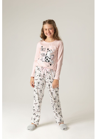 Pijama Infantil Feminino Algodão Vaquinha