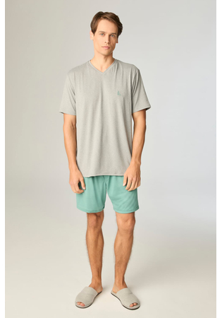 Pijama Masculino Liso Malha Peach