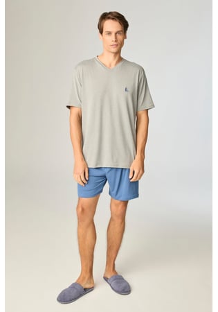 Pijama Masculino Liso Malha Peach