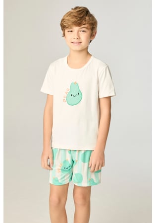Pijama Infantil Masculino Curto Frutas

