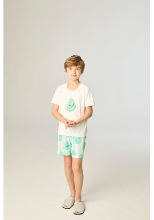 Pijama Infantil Masculino Curto Frutas
