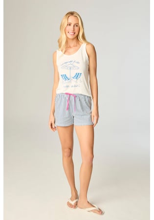 Pijama Feminino Regata 100% Algodão Familia
