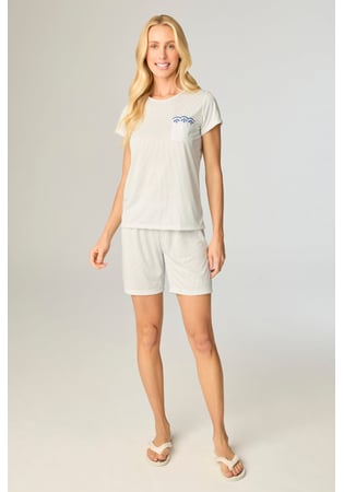 Pijama Feminino Bermuda Com Regata Listrada Confort
