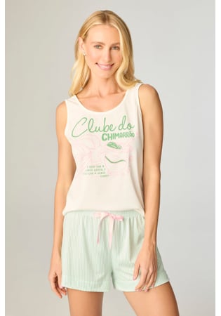 Pijama Feminino Regata Com Short - Sabores Do Brasil
