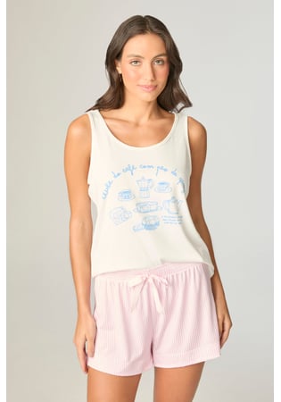 Pijama Feminino Regata Com Short - Sabores Do Brasil