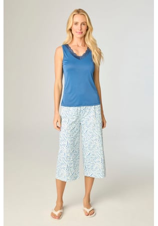 Pijama Feminino Pescador Regata Liganete Zebra