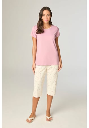 Pescador Liganete Blusa Lisa Calça Floral

