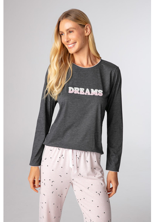 Pijama Feminino Longo Malha Pv Dreams