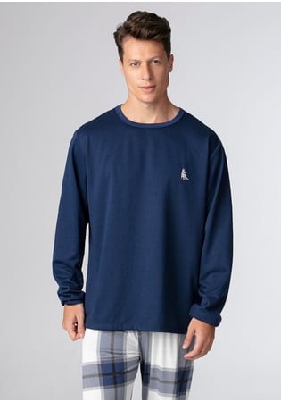 Pijama Masculino Longo Moletinho Flanelado