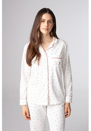 Pijama Americano Longo Feminino Em Moletinho