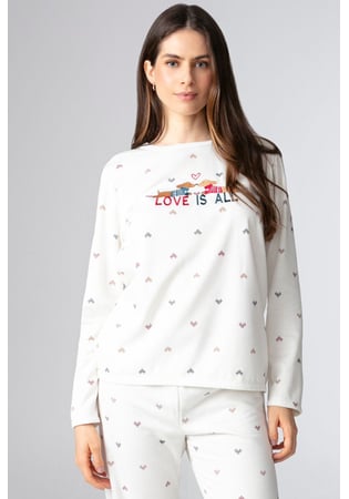 Pijama Feminino Longo Em Moletinho “love Is All”