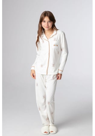Pijama Infantil Feminino Aberto Moletinho Dog