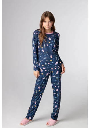 Pijama Infantil Feminino Astronauta