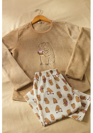 Pijama Infatil Feminino Capivara