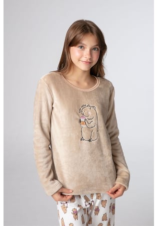 Pijama Infatil Feminino Capivara