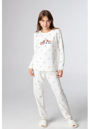 Pijama Infatil Feminino Capivara Coração
