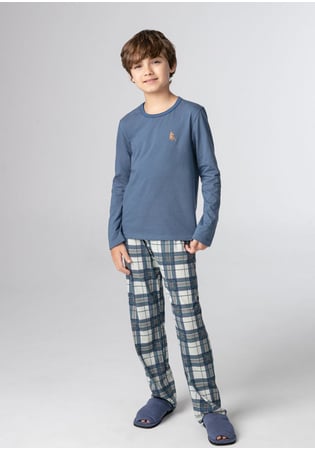 Pijama Infantil Masculino 100% Algodão