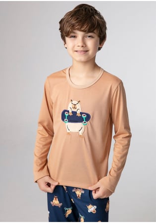 Pijama Infantil Masculino Capivara Skate